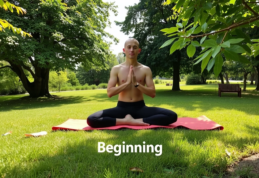 The founder of Balance Yoga Studio meditating in a calm, natural setting, symbolizing the origin of the studio.